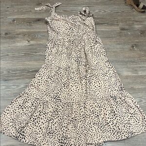 The Limited Black and Tan Spotted Dress